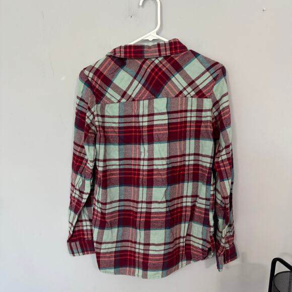 Columbia Sportswear Multicolor Red Button Down Flannel Top Women's Size Small - Picture 2 of 5